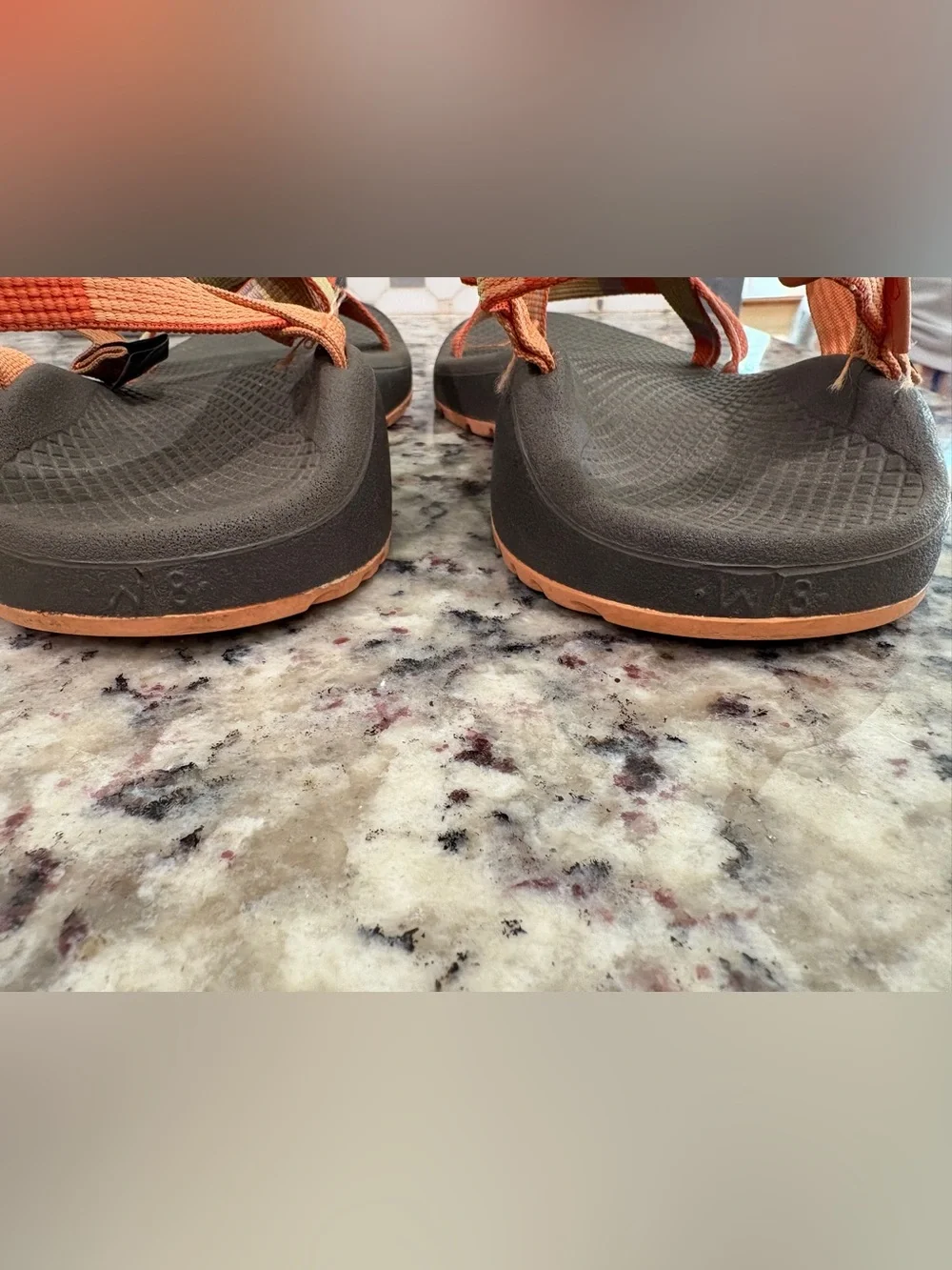Chaco Women's Orange Multi-Striped Sport Sandals